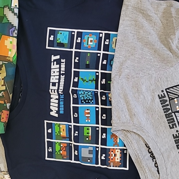 5 Boys Minecraft Tee Shirts Size Large - Picture 4 of 6
